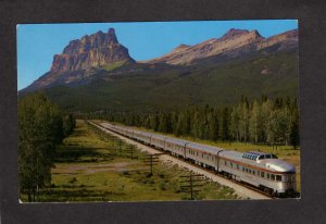 AB Canadian Pacific Railroad Train Rockies Mt Eisenhower Carte Postale Alberta