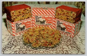 Christmas Claxton Old Fashioned Fruit Cake Georgia Advertising Postcard B29