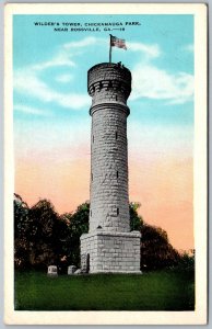Rossville Georgia 1920s Postcard Wilder's Tower Chickamauga Park Civil War