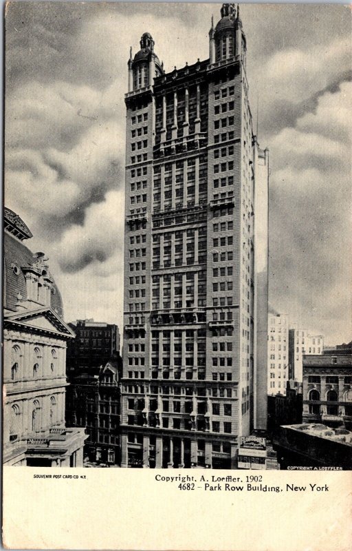 VINTAGE POSTCARD 1902 IMAGE OF PARK ROW BUILDING NEW YORK CITY (MINT CONDITION)