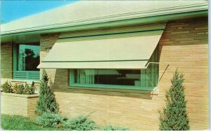 NEW YORK, NY   ADVERTISEMENT for ROLL-UP AWNINGS   1959    Postcard