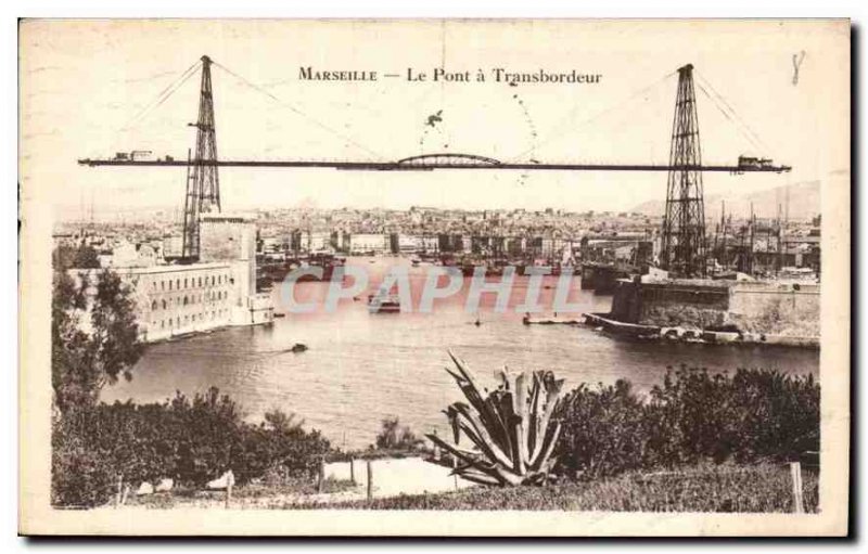 Postcard Old Marseilles Transporter Bridge has