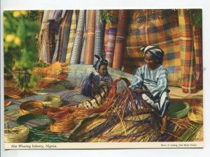 464513 Nigeria Mat Weaving Industry Old postcard