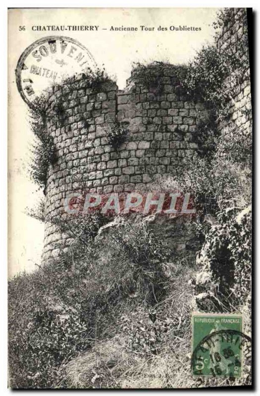 Old Postcard Castle Thierry Old Tower Oubliettes