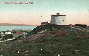 Vintage Postcard 1900's Martello Tower St. John N. B. New Brunswick Canada CAN