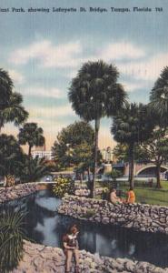 Florida Tampa Plant Park Showing Lafayette Street Bridge 1960