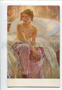 3075043 NUDE Young Female on Bed by PIETRO CHIESA old Italian