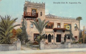 St. Augustine, Florida ZORAYDA CLUB 1910s Vintage Postcard
