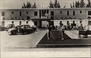 St. Petersburg Madeira Beach Tampico Motel Miniature Golf Real Photo Postcard