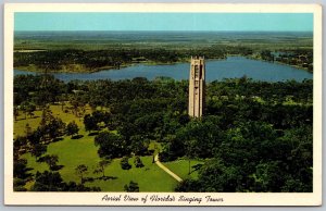 Vtg Lake Wales Florida FL Aerial View of Singing Tower 1960s Postcard