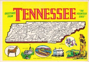 Greetings From Tennessee With Map