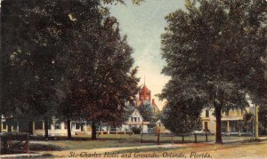 Orlando Florida view of St. Charles Hotel and Grounds antique pc BB3428 