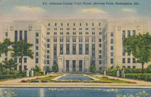 Pools at Jefferson County Court House - Birmingham AL, Alabama - pm 1959 - Linen