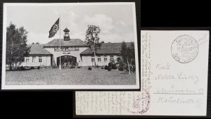 GERMANY THIRD 3rd REICH ORIGINAL POSTCARD WEHRMACHT BUILDING FELDPOST