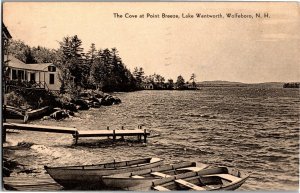 Cove at Point Breeze, Lake Wentworth, Wolfeboro NH Vintage Postcard U26