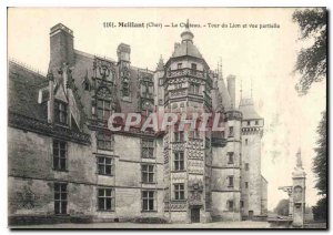 Old Postcard Meillant Cher Chateau Tour du Lion and view Partial