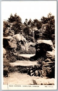 Hamilton Canada 1930s RPPC Real Photo Postcard Rock Garden
