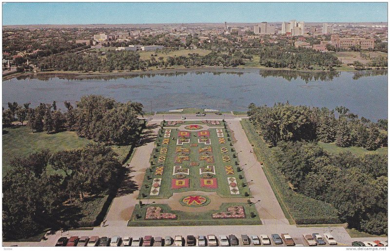 Elelvated view from the dome of the Legislative Buildings,Wascona Lake,Regina...