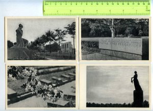 260521 Leningrad Piskarevskoe Serafimovskoe memorial cemeteries set 15 pcs 1968