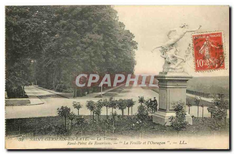 Old Postcard Saint Germain en Laye La Terrasse du Rond Point Rosariune Leaf a...