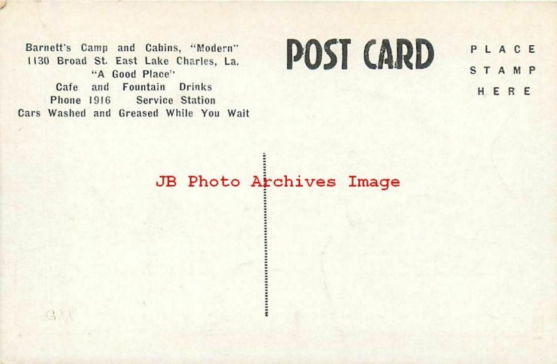 LA, Lake Charles, Louisiana, J.M. Barnett Esso Gas Station & Tourist Camp