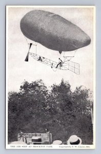 KNABENSHUE AVIATION BROCKTON FAIR MASSACHUSETTS GLASIER POSTCARD (1905) 72