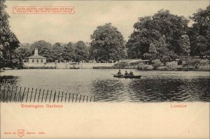 London Kensington Gardens Hold to Light HTL B&W Turns to Color c1910 Postcard