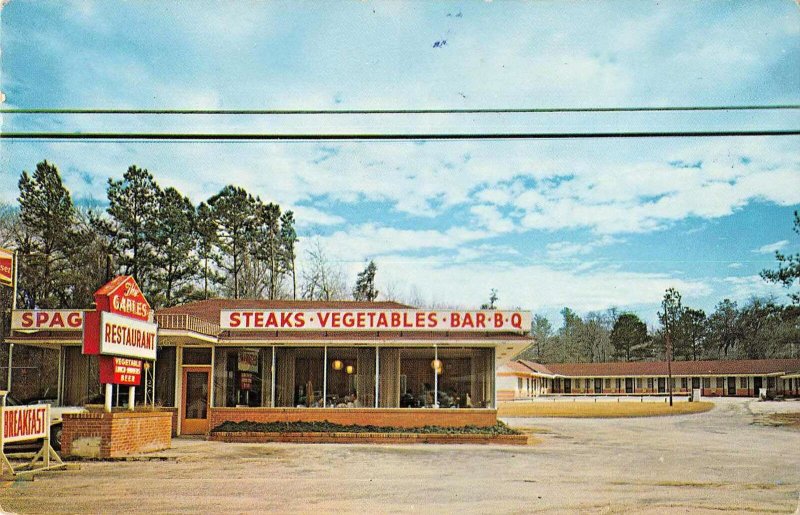 Florence South Carolina Gable's Motel and Bar-B-Q Restaurant Postcard JE229951