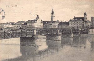 C041 Austria, Linz Bridge  1916 vintage postcard
