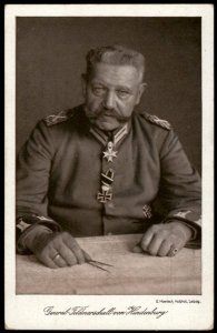 Germany WWI General von Hindenburg Patriotic Portrait PPC G67424