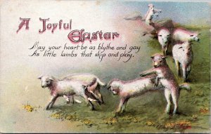 Joyful Easter With Lambs and Sheep1917