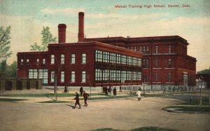 Vintage Postcard 1910's Manual Training High School Denver Colorado TCNC Pub.