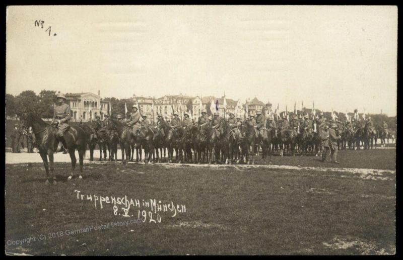 Germany 1920 Revolution Kapp Putsch Munich Freikorps RPPC 86975