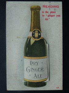 Berkshire READING 12 Image NOVELTY Ginger Ale PULL-OUT c1913 Postcard