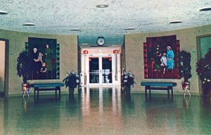 VINTAGE STANDARD SIZE POSTCARD MAIN LOBBY HOLY FAMILY CONVENT DANVILLE PA