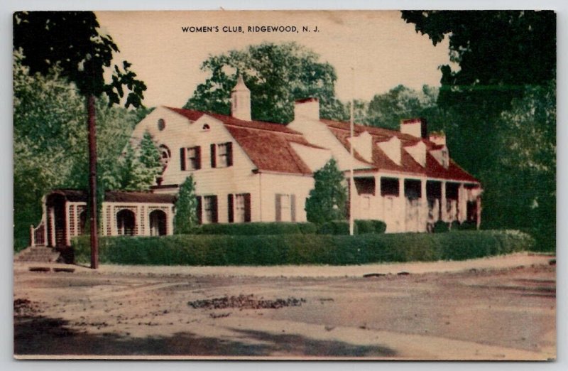 Ridgewood NJ Womens Club New Jersey Postcard E38