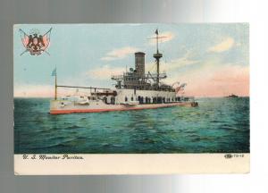 Mint Color Postcard US Navy Monitor USS Puritan at sea