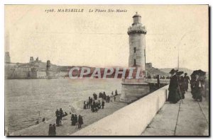 Old Postcard Marseille Lighthouse Ste Marie