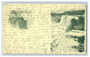 1901 Pan American Exposition Stamp Cancel Steamboat Niagara Falls Postcard
