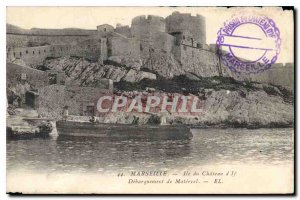 Old Postcard Marseille Ile du Chateau d'If landing Supplies