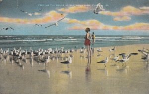 DAYTONA BEACH , Florida , 30-40s ; Feeding the Gulls