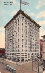 TOLEDO, OH Ohio    OHIO BUILDING~Bird's Eye View  Comiey's Lunch?  1914 Postcard