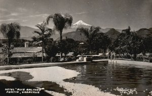 Postcard 1900's View of The Hotel Ruiz Galindo Fortin Veracruz Mexico RPPC Photo