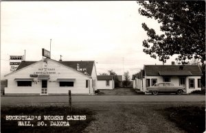 Real Photo Postcard Buckstead's Modern Cabins in Wall, South Dakota