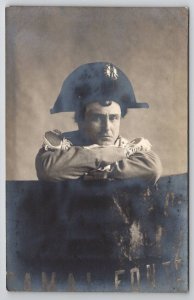 RPPC Theater Actor Nepoleon Bonaparte c1905 Real Photo Postcard Q22