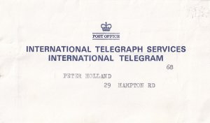 Blackpool 1974 Telegram & Post Office Envelope