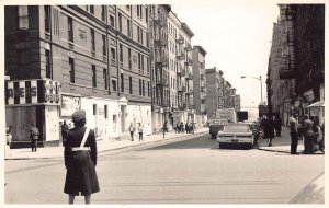 RPPC CROSSING GUARD NEW YORK CITY CARS AGFA REAL PHOTO POSTCARD (c.1967-70)