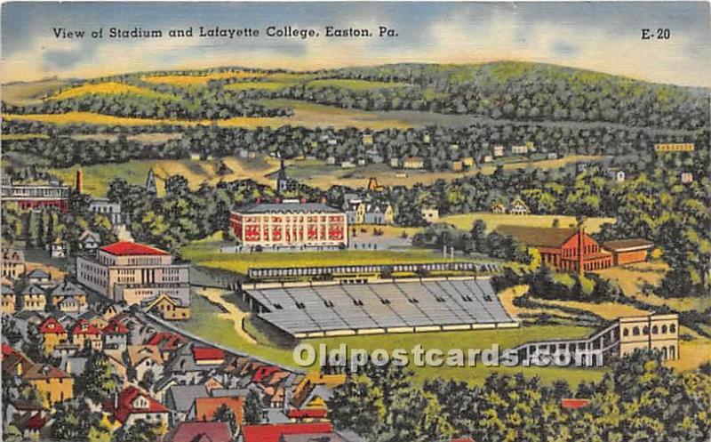 View of Stadium and Lafayette College Easton, Pennsylvania, PA, USA Stadium U...