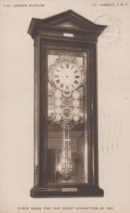 1951 Great Victorian London Exhibition Clock Antique Postcard