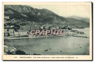 Old Postcard Monte Carlo View from Monaco